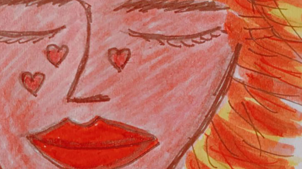 Imagen de un dibujo con una mujer que llora corazones | 25 de noviembre. Día Internacional de la eliminación de la violencia contra la mujer