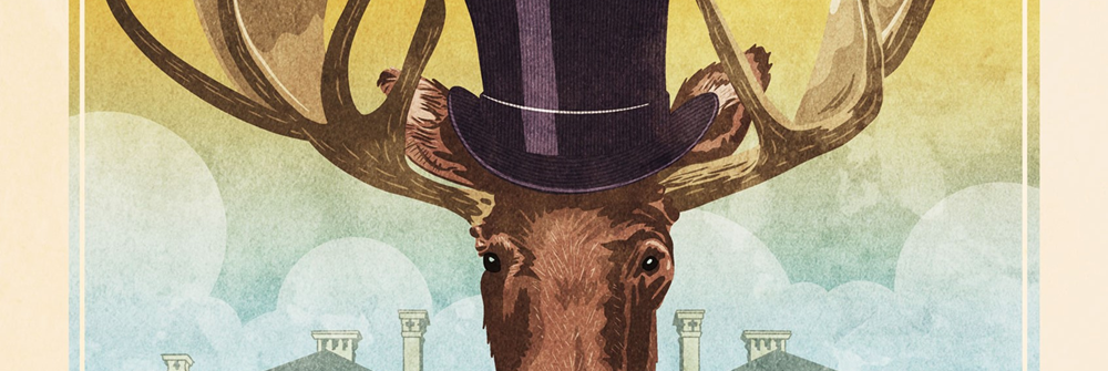 Dibujo de un alce con sombrero de copa | modificación sustancial condiciones trabajo | SomosSindicalistas | Afiliación